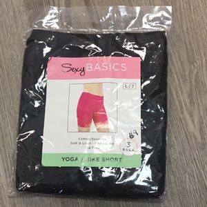 Sexy basics 3 pack yoga/bike shorts